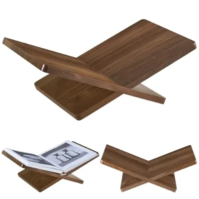 Solid Wooden Book Stand for Desktop Display Reading Extra Large Wood Open Book Holder for Cookbook Bible Textbook Magazine