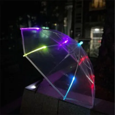 Bulk Wholesale LED Glowing Umbrella with Flashlight Handle, Clear Automatic Safety Umbrella for Global Sourcing & Large Projects