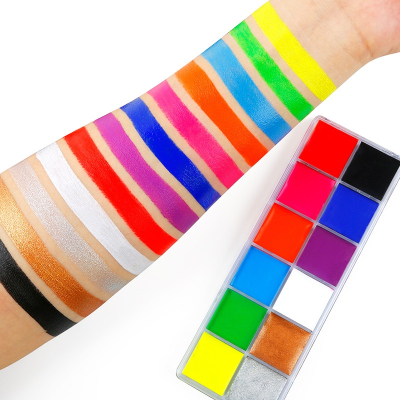 New Cruelty Free Body Face Paint Halloween Party Face Oil Neon Painting Lady Painting Nitro Painted 12 Color Body Paint