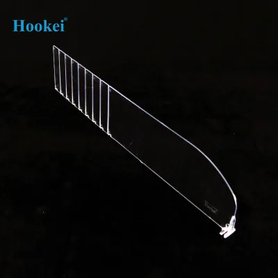Supermarket Display Clear PVC Breakable Shelf Divider Label Height for Retail Shops