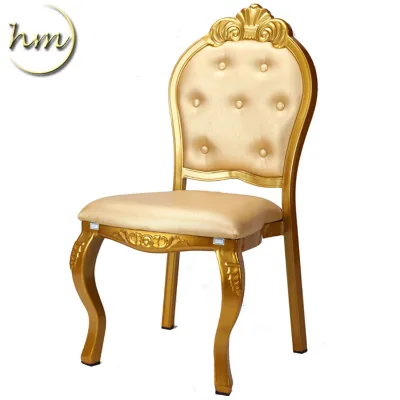 European-Style Luxury Aluminum Dining Banquet Hall Chair