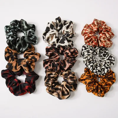 Genya Wholesale Leopard Hair Accessories Hair Scrunchies for Women Daily Hair Elastic Band