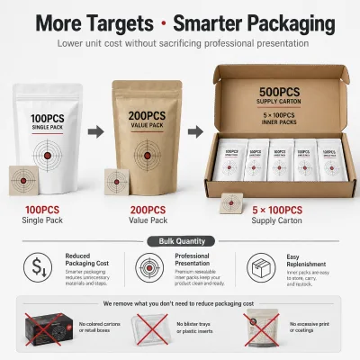 Wholesale Passive Thermal Zeroing Target Stickers Bulk 100 200 500PCS Refill Packs for Training Centers and Shooting Ranges