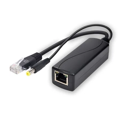 DC5.5*2.1 5V/2.4A 1500V high voltage isolation IEEE802.3af Standard 100Mbit poe splitter 5v