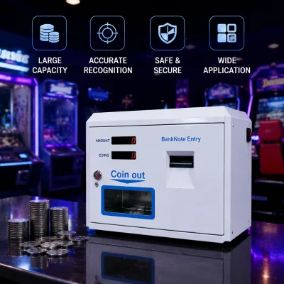 Mini Plastic Vending Machines Token Changer Machine Cashless Payment Option High Capacity Coin Hopper for Claw Machine Arcade