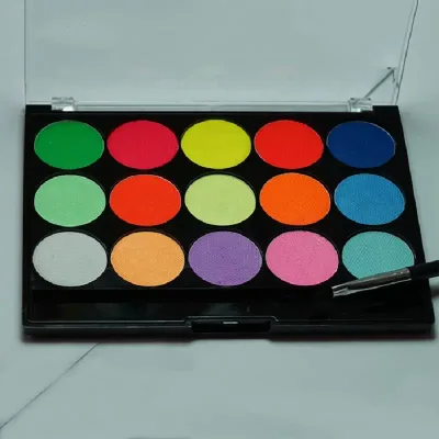 15 Best New Water Activated UV Response Neon Monochrome Body Paint Supplies Palette