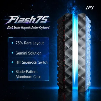 IPI FLASH75 75 Percent Compact Magnetic Switch Keyboard RT 0.01mm Rapid Trigger HiFi Gaming Mechanical Keyboard