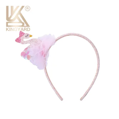 Cute Baby Girls Swan Lace Headband Hair Accessories Children Hair Bands Soft Headwear Hair Band Kids Birthday Gift