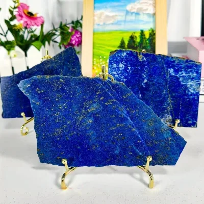 Wholesale Spiritual Crystals Slices Lapis Lazuli Slabs Healing Stones Gemstone  for Decoration