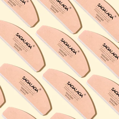 Manicure & Pedicure File Double Size 80/100/180/200/240 Grit Private Logo Shaping Nail File Buffer Custom Color for Salon
