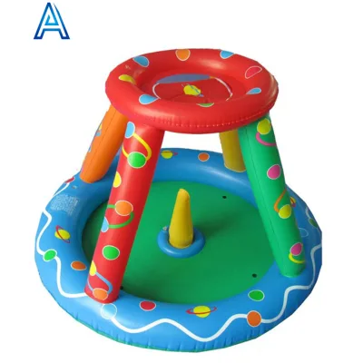OEM Customize Design Shape Vinyl PVC air Blow Inflatable Water Float Basketball Hoop Basketry Target goal Toy