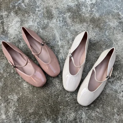 Women's 2026 New Mary Jane Shoes, Round Toe Buckle Strap Flats, Elegant Shallow Mouth Casual Daily Versatile Ladies Dress Shoes