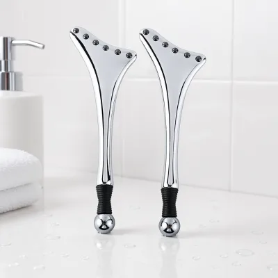 High Quality Terahertz Gua Sha Aluminium Alloy Anti-aging Anti-puffiness Handheld Waterproof Custom Massager Tool Wholesale