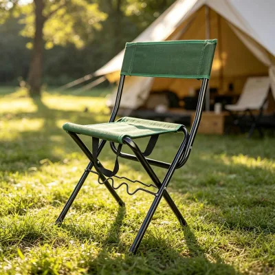 Folding Fishing Chair with Rod Holder Hunting Camping Chairs Outdoor Portable Folding Chair for Fishing Lawn Patio Garden Beach