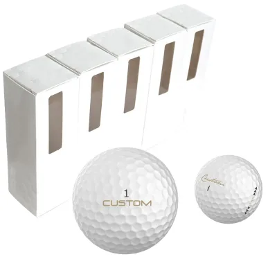 High Quality Stripe Three Piece Golf Balls Digital Printing 360 Degree Full Logo Pro Tour Hardness 80-90