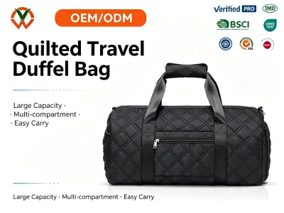 Black Waterproof Zipper Sports Duffle Bags Gym Overnight Weekender Professional Outdoor Storage Travel Bag