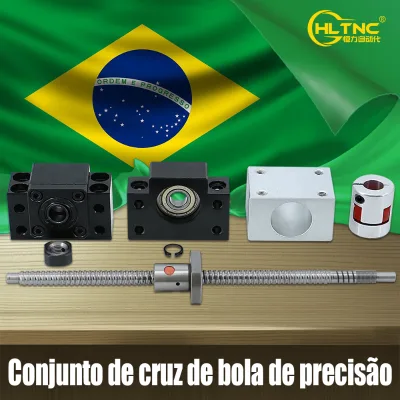 Brazil Stock Ball Screw Kit SFU1204 to SFU5050 with Nut BK BF Support Seat Coupling for CNC Router 3D Printer Linear Motion