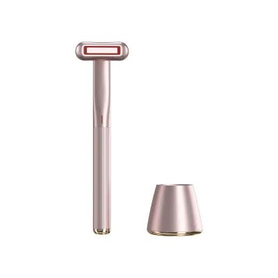4 in 1 EMS Microcurrent Upgraded Red Warmth Therapeutic Skincare Rotate Beauty  Anti-Aging Red Light Therapy Facial Wand