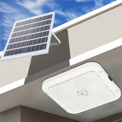 HUAPAI Modern Design Powered Waterproof Balcony Garden 40 60 100 200 300 Watt Outdoor LED Solar Ceiling Light