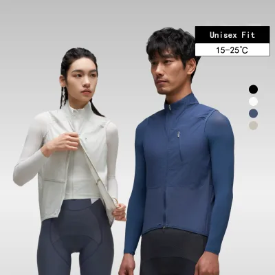 Black Label Summer Cycling Sleeveless MTB Windproof Breathable Anti-UV Lightweight Gilet Unisex Men Women Outer Jacket