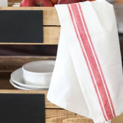 100% Cotton French Stripe Tea Towels