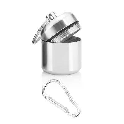 2025 Hot Sale Multi-function Travel Portable 27XH42mm Aluminum Earplugs Organizer Medicine Box Pill Case With Keychain