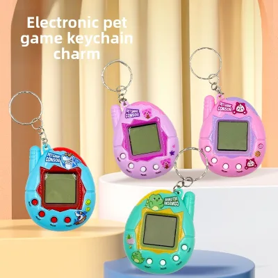 Children Handheld Pet-Raising Electronic Game Console Mini Pet Machine Pendant Toy Virtual Nostalgic Keychain Model 929-1