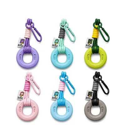 Gym Strengthener Rings 40lb 3d Zinc Alloy Silicone Hand Grip Arm Strength Stress Relief Bag Keychain