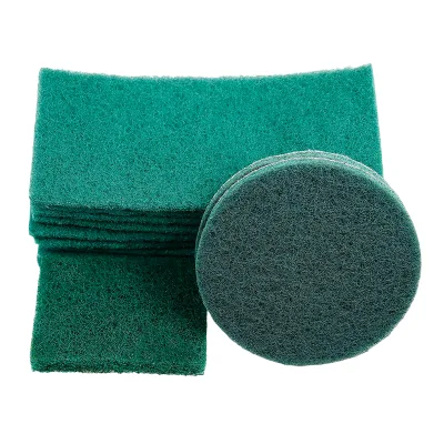 Abrasive Scouring Pad High Quality Heavy Duty Microfiber Scouring Pad Gray Non Scratch Double Cleaning SpongeScourer for Kitchen