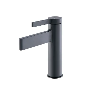 2024 Hot selling Modern single lever wash basin Black Color faucet with copper body zinc alloy handle