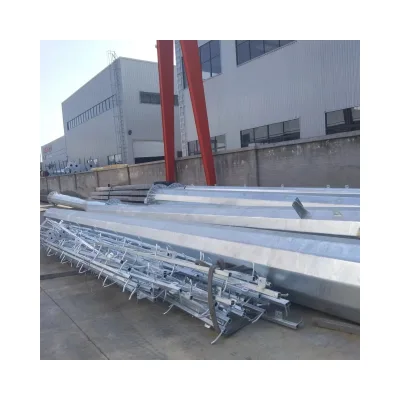 35-40M High Mast Lighting Galvanized Steel Circular Light Panel with Stepped-section Tapered Steel High Mast  Pole