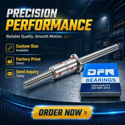 DFN High Precision DFU3205 DFU3206-4 DFU3208-4 3212 4010 5010 6310 8010 Ball Screw and Nut C3 C5 C7 Grade 1000mm 2000mm 3000mm