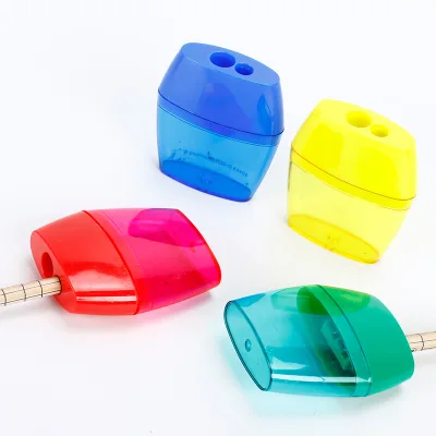 Manual Colorful Big Holes Lid Portable School Office Sharpener Flip Top Pencil Sharpener