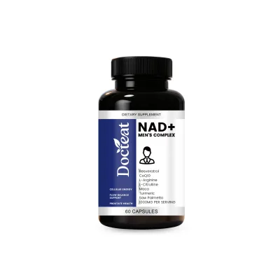 60 Men's NAD+ Complex Capsules L-Arginine L-Citrulline Turmeric Vitality Support Male Balance Natural Health Factory Supply