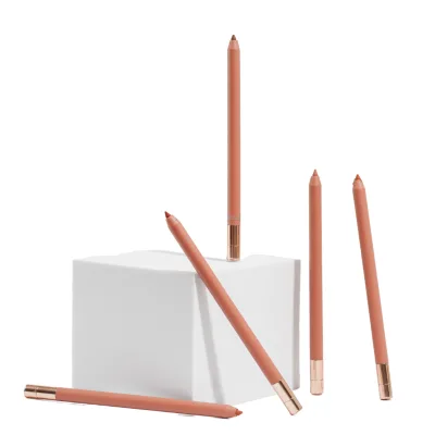 Factory Wholesale Custom Logo Labeling Brown Waterproof Creamy Mineral Lip Pencil and Silver Lip Liner Pencils