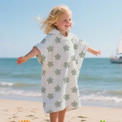 Baby Square Bathrobe Comfortable Skin Friendly Non-Irritating Quick-Dry Home Beach Play Bath Towel Convenient