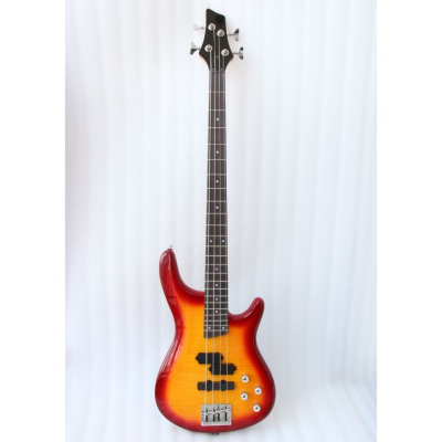 China Factory Red Color Electric Bass 4 Strings Hard Maple Neck Electric Bass