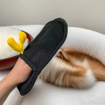 DropShipping Reusable Anti-Static Deshedding Cat Grooming Gloves Pet Hair Remover Brush Fur Removal Reusable Cloth