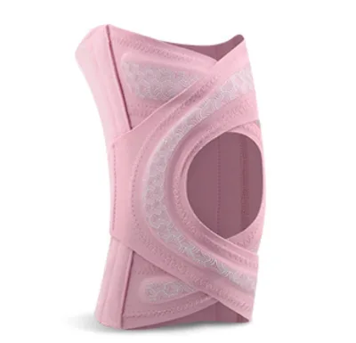 Adjustable 4-Strap Pink Knee Support Brace for Stability & Patellar Tracking