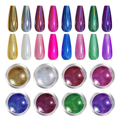 Specially Design Colorful Nail Art Rubbing Glitter Mirror Effect Manicure Colorful Nail Art Metallic Pigment Powder
