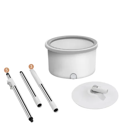 Eco-Friendly Dark Gray Microfiber Rotary Mop Simple Kitchen Hand Wash Tool for Floor Clean Separation Adventures