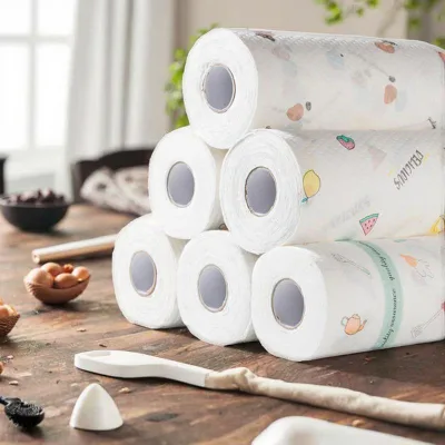 OEM Disposable 2-Ply Dishwashing Cloth Non-Shedding Non-Greasy Soft Absorbent Kitchen Paper Towel Dry Wet Use Special Washable