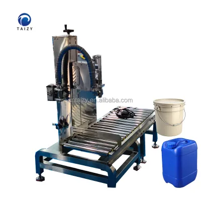 Large 5kg 10kg 15kg 25kg Barrel Paint Jerry Can Weighing Filling Capping Machine for Oil Chemical Applications