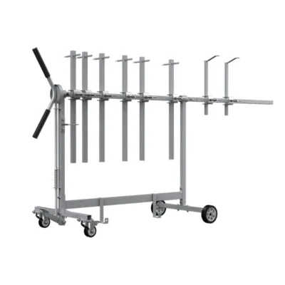Multifunctional Rotating Spray Paint Shelf in Spray Booth Movable Door Painting Rack