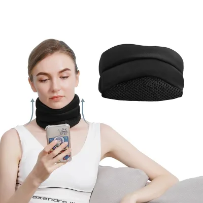 Custom Logo Soft Foam Cervical Collar Office Work Spine Care Traction Device Neck Brace Support for Pain Relief