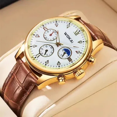 Wholesale New Wokai Business Watch Casual Plastic Belt Quartz Sports Men's Watch