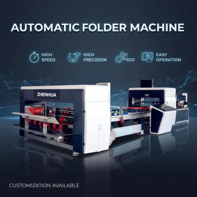 QZD Automatic Folder Gluer Machine Controlled with Schneider Omron and Delta Electrical Components