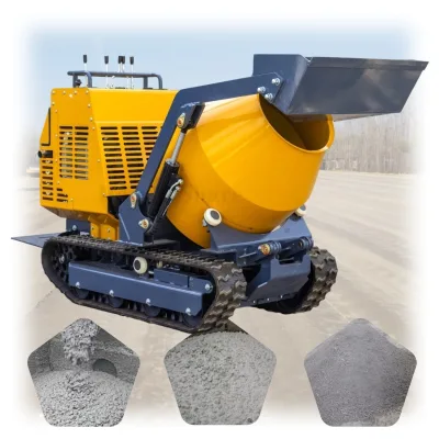 Portable Mini Mobile Track Self-Loading Concrete Cement Mixer Truck Machines