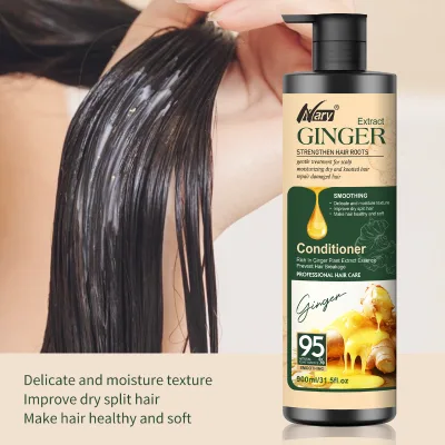 Private Label Anti-hair Loss Hair Breakage Conditioner Natural Organic Refreshing Ginger Repair Nourishing Hair Products