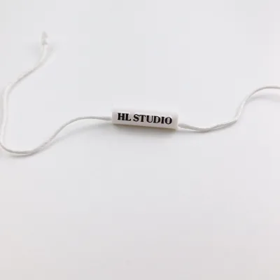 Factory Direct Embossed Customized Designs Clothing Label Cord Plastic Cotton Material Hang Tag Brand Tags Wholesale
